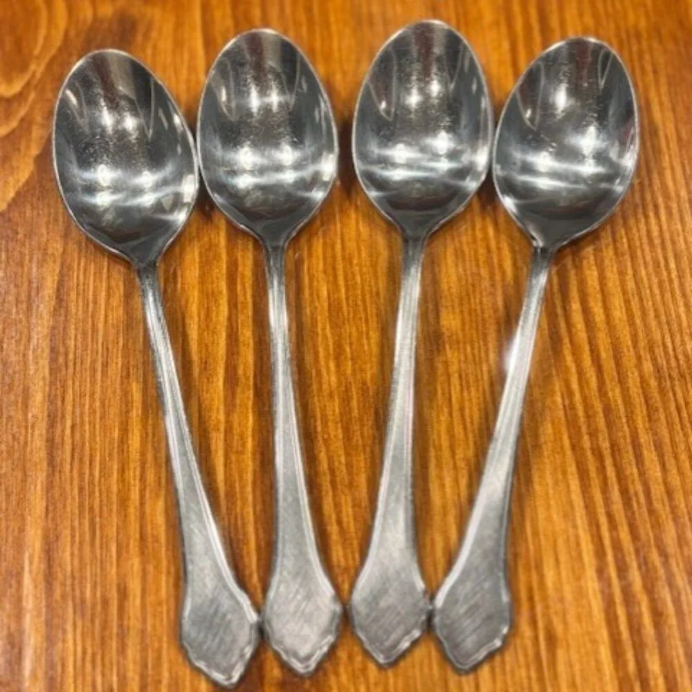 Oneida WM A Rogers Deluxe Tablespoons SUMMER MIST/AUTUMN GLOW Stainless Set Of 4